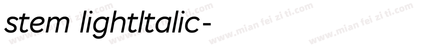 stem lightltalic字体转换